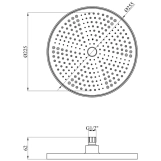 Лейка для верхнего душа Kroner Element 2801532901Z-0101 Фото - 2